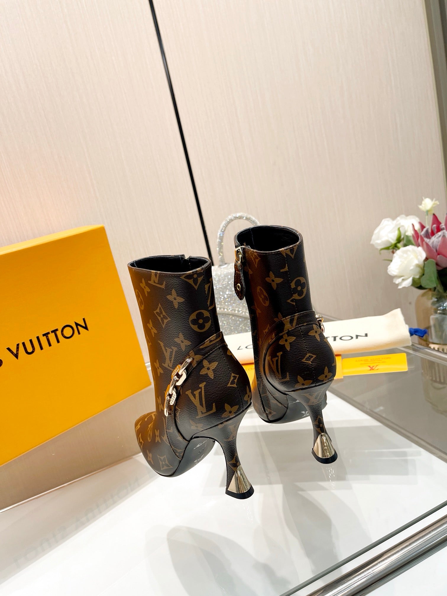L new fashion printed zipper boots 0724102306