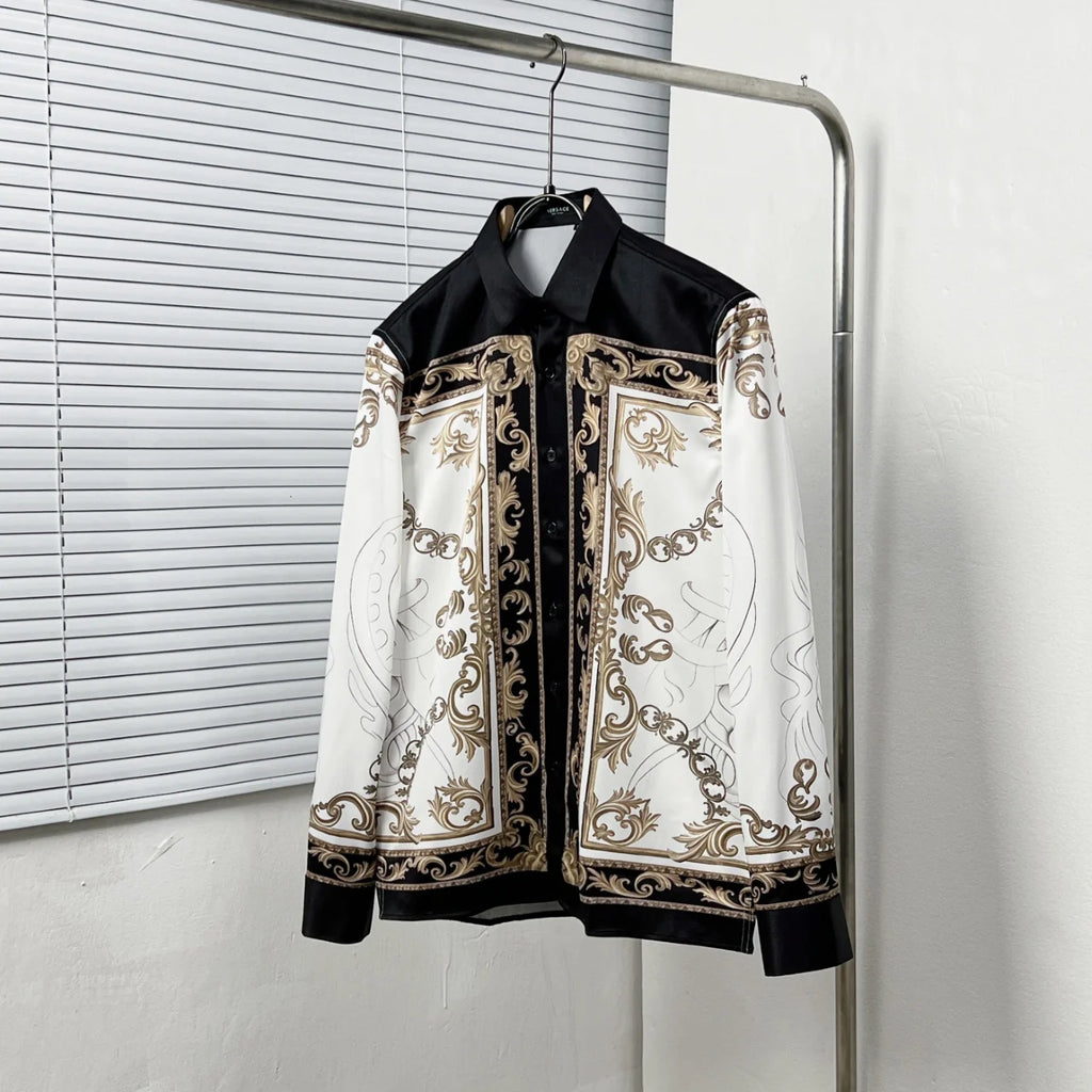 Baroque-style floral print shirt 1426012201