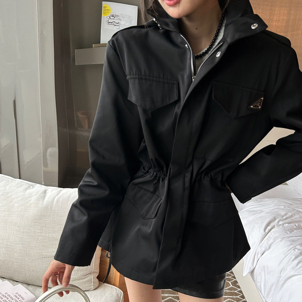 PR waisted hooded jacket 1824091813
