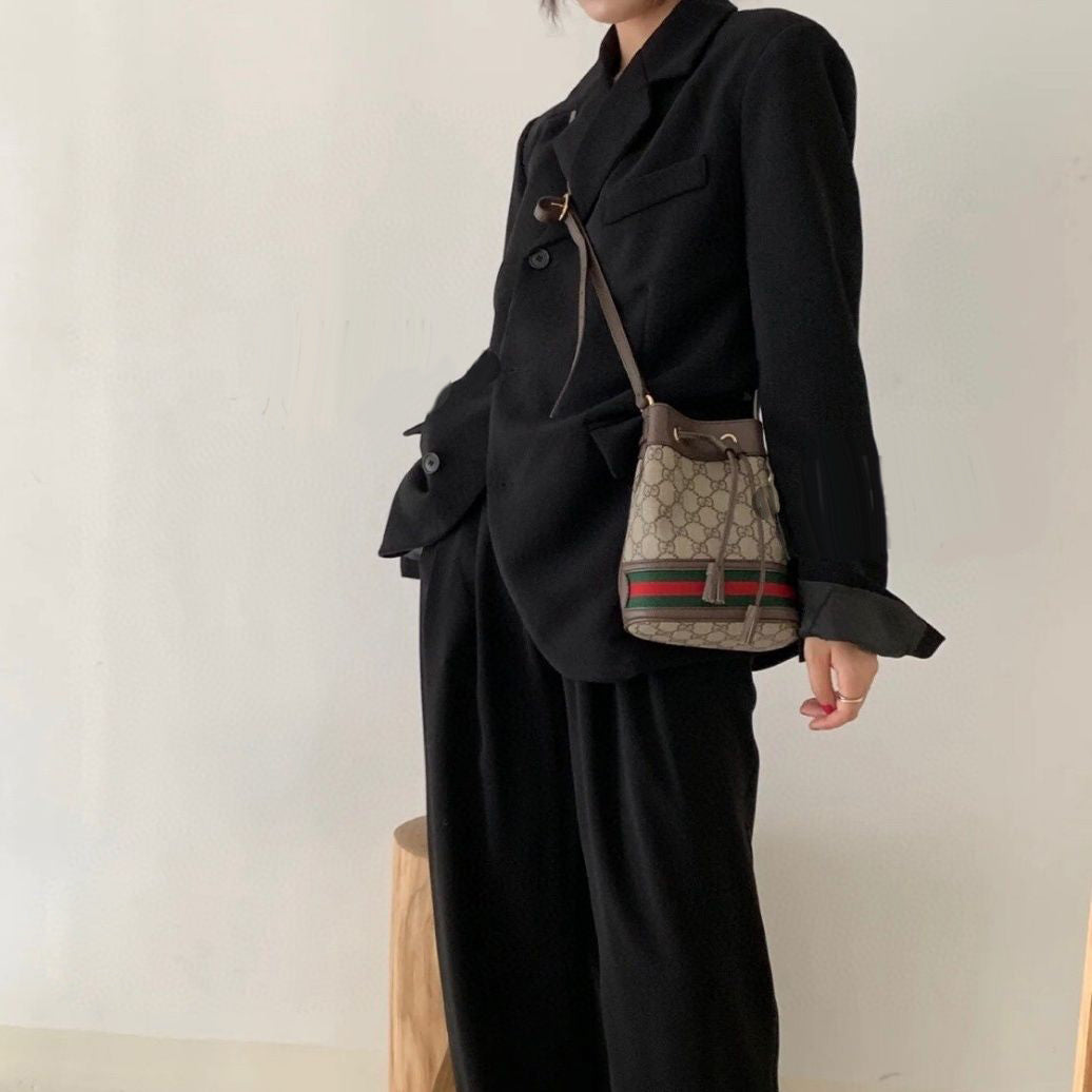 Fashion new color stripe bucket bag PD10062809