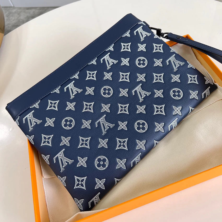 Luxury Presbyopia Blue Men's Handbag 1024060410