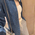 CH New Fashion Women Rhinestone Denim Shirt Jacket XC1326090419