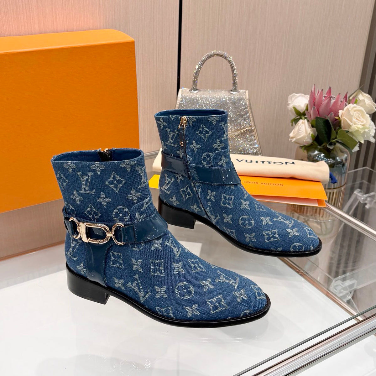 New fashionable printed women's boots 0726102802