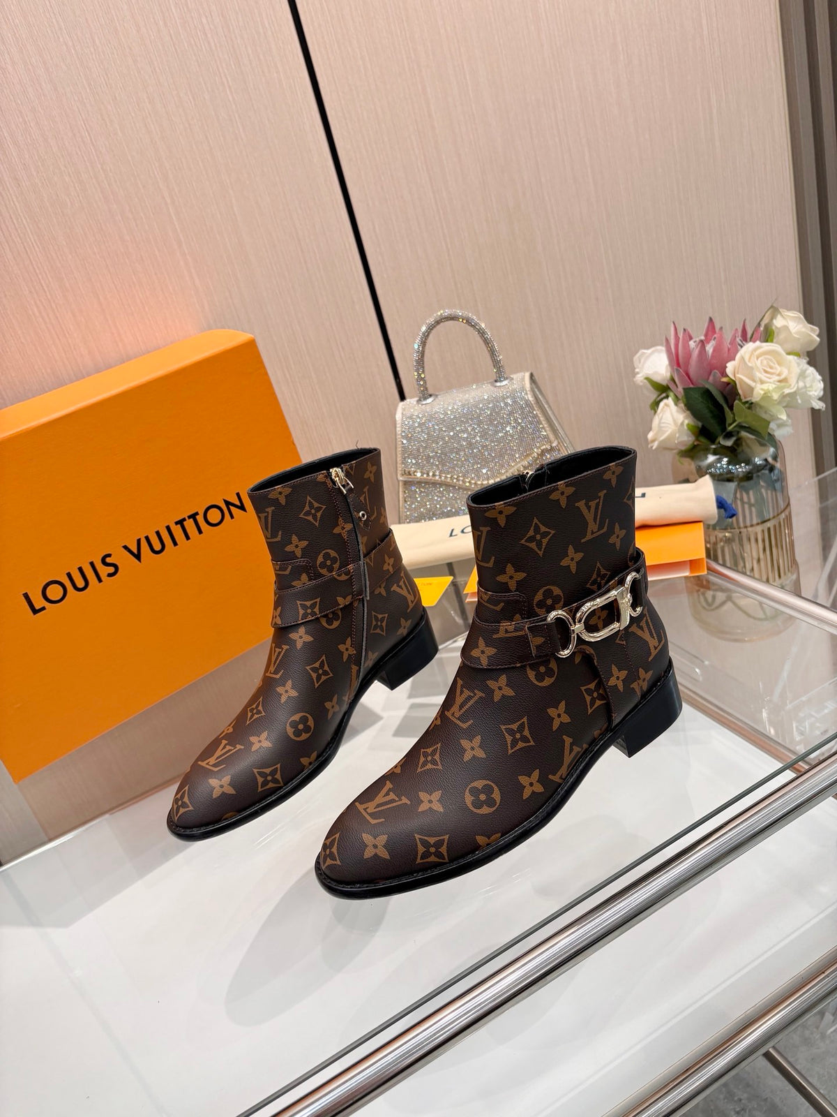 New fashionable printed women's boots 0726102802