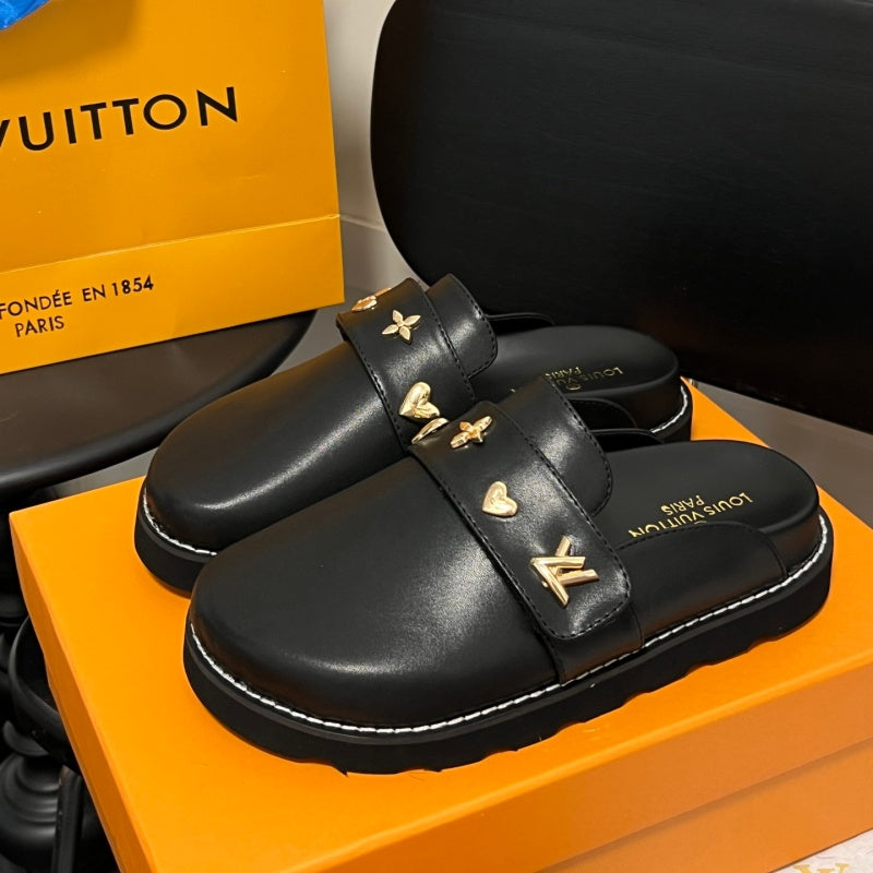 New Fashion Unisex Metal Decorated Mule Slippers PF1326101929