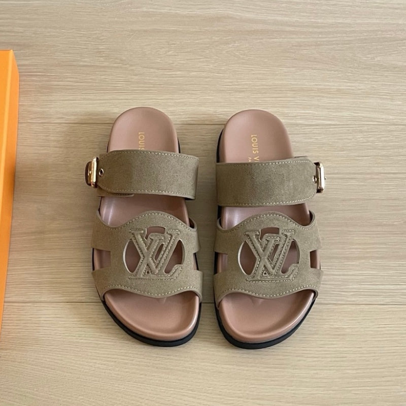 New Fashion Women Double Strap Slide Sandals PF1326092102