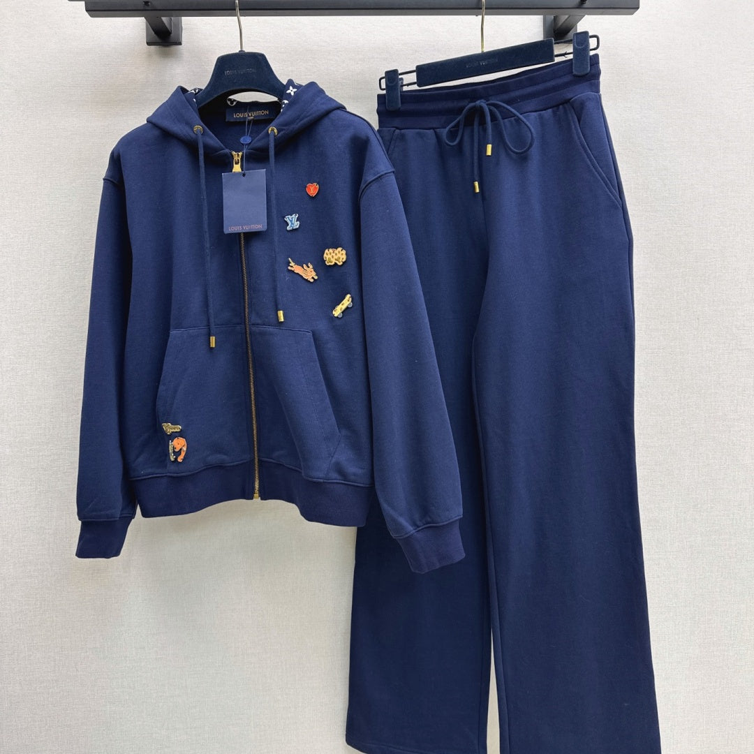 New Fashion Women's Embroidered Hoodie Tracksuit CQQ1326102007