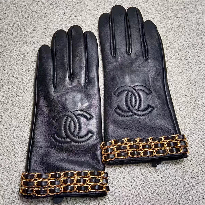 New Fashion Women Chain Leather Gloves XZ1326091402