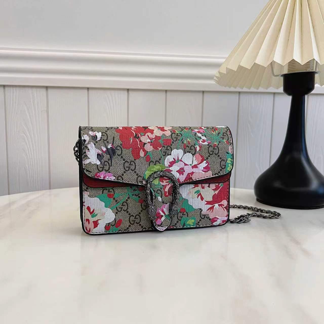 New Floral Snake-Head Clasp Shoulder Bag SCB1026071708