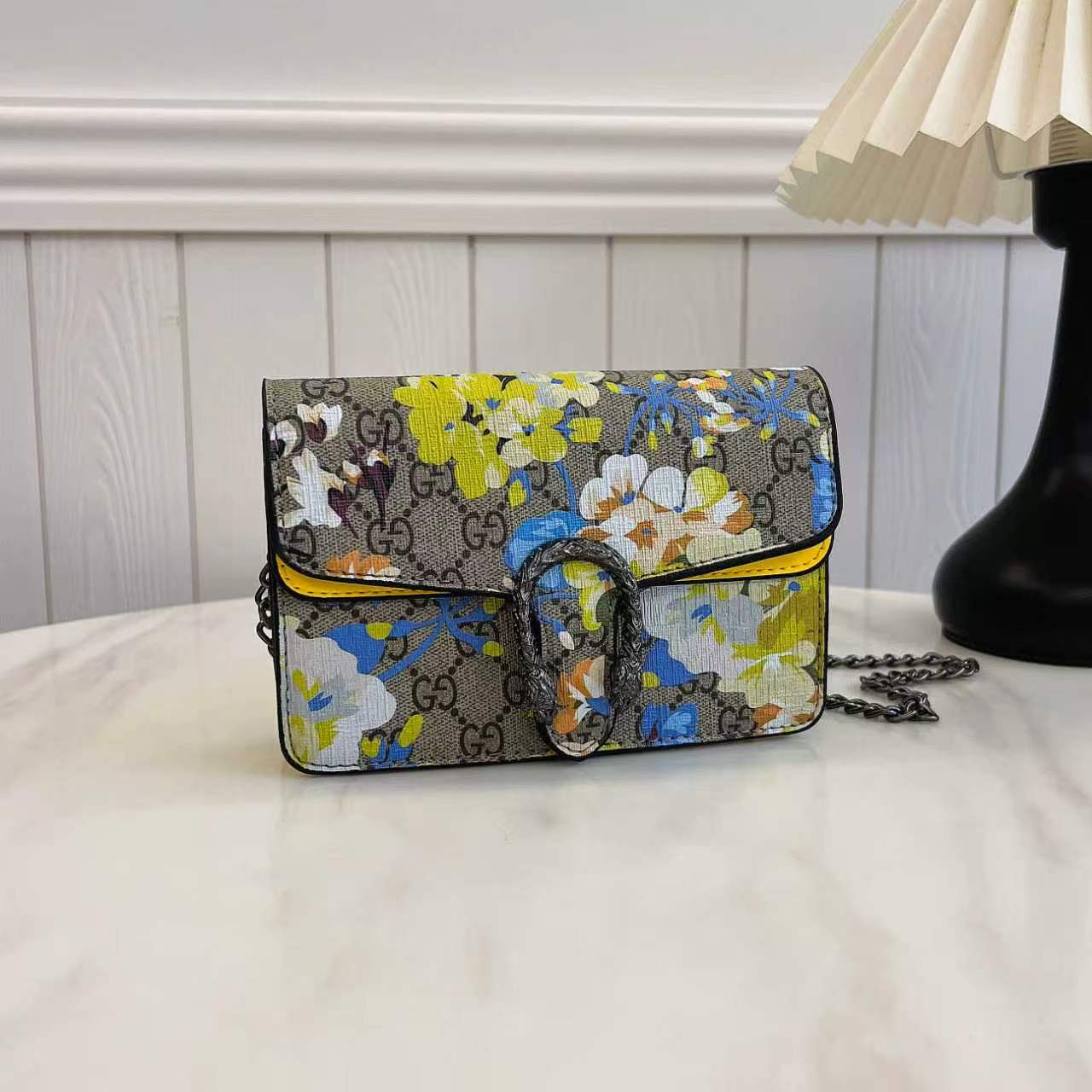 New Floral Snake-Head Clasp Shoulder Bag SCB1026071708