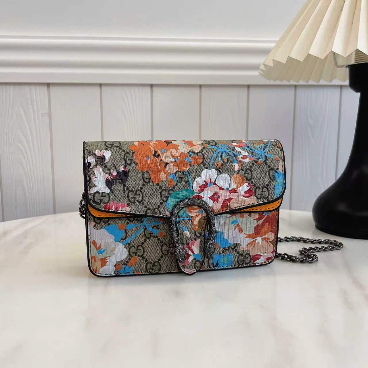 New Floral Snake-Head Clasp Shoulder Bag SCB1026071708