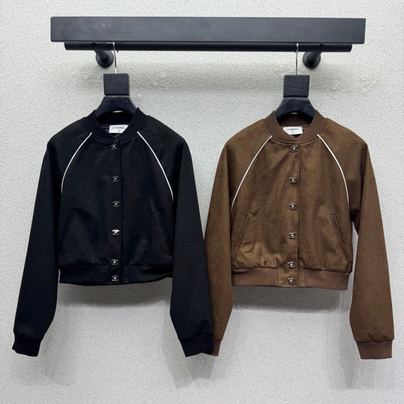 New Fashion Women's Cropped Baseball Jacket TZ1326091105