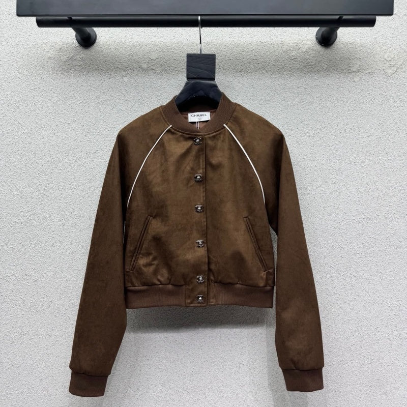 New Fashion Women's Cropped Baseball Jacket TZ1326091105
