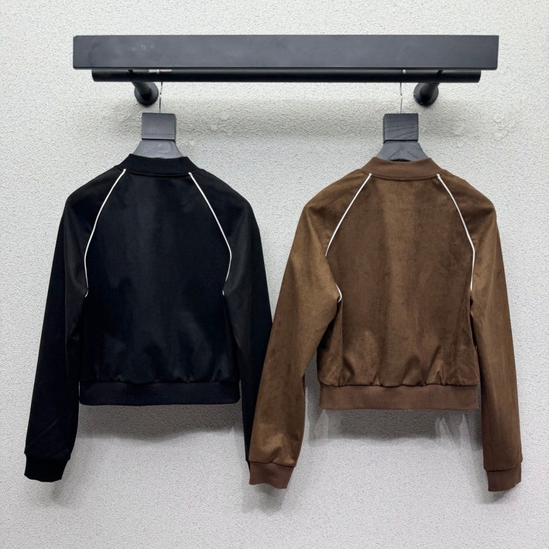 New Fashion Women's Cropped Baseball Jacket TZ1326091105