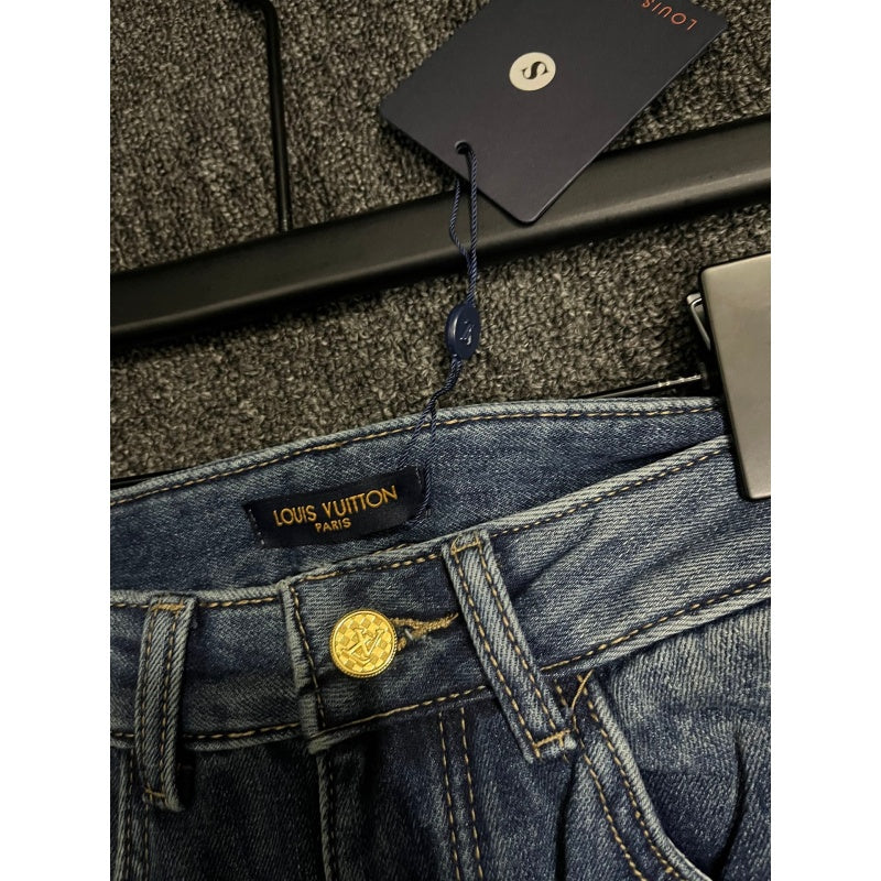 L New Fashion Women's Rhinestone Denim Jeans TZ1326091108