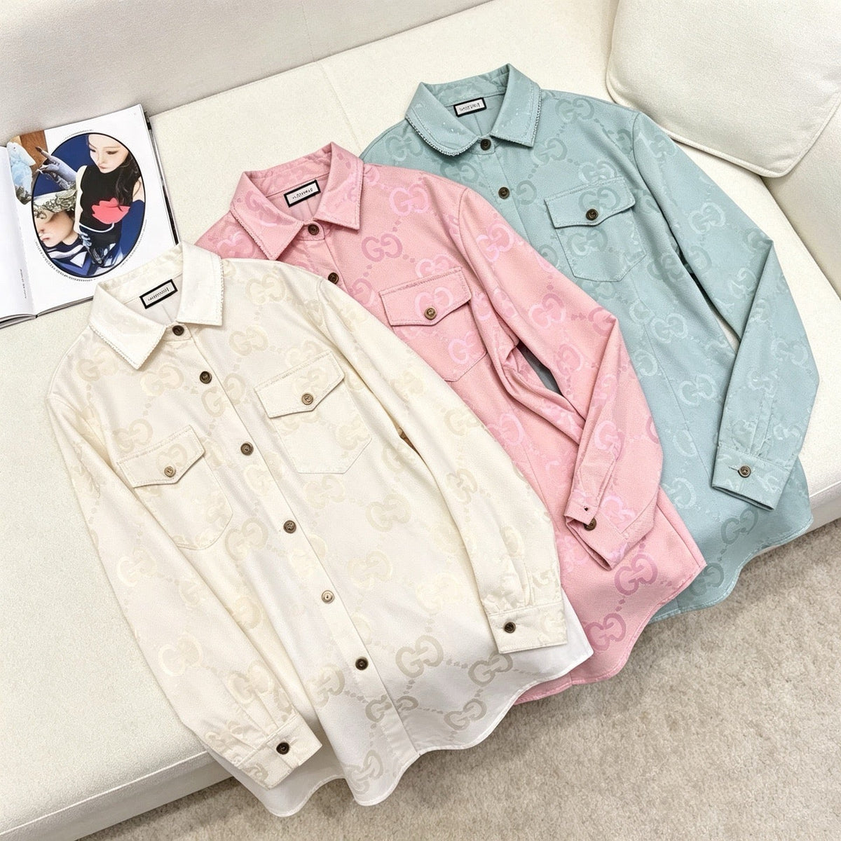 New Fashion Women Long GG Sleeve Shirt TZ1326091112