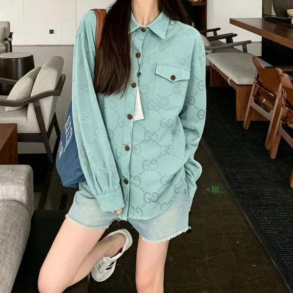 New Fashion Women Long GG Sleeve Shirt TZ1326091112