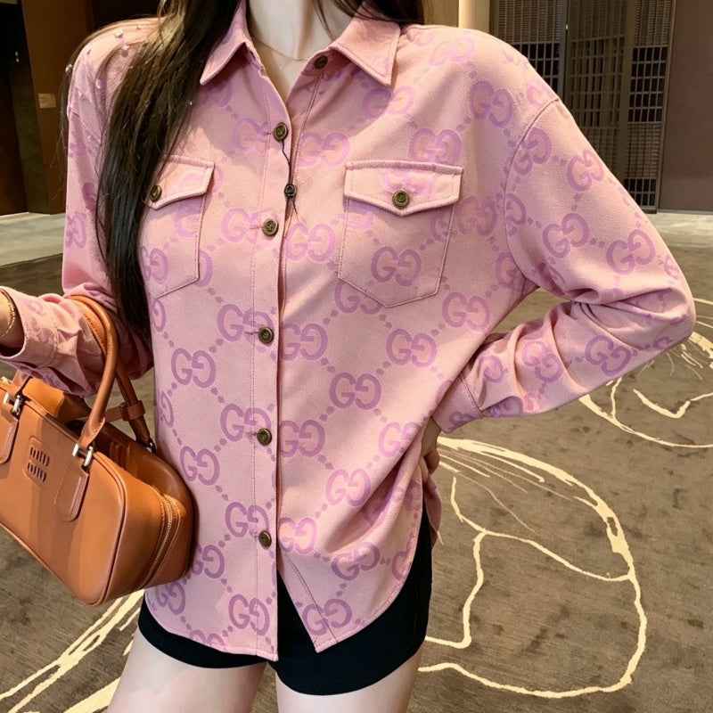 New Fashion Women Long GG Sleeve Shirt TZ1326091112