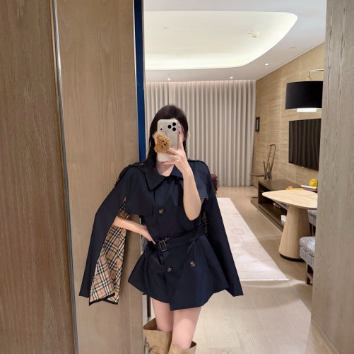 New Fashion Women BBR Cape Trench Coat TZ1326091113