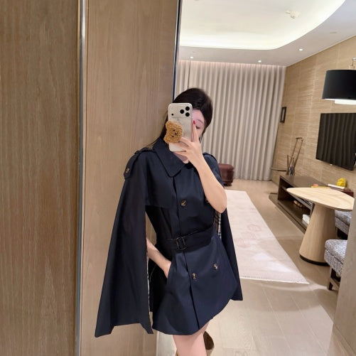 New Fashion Women BBR Cape Trench Coat TZ1326091113