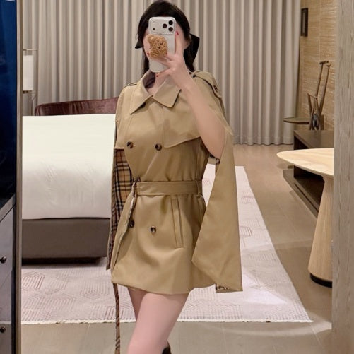 New Fashion Women BBR Cape Trench Coat TZ1326091113