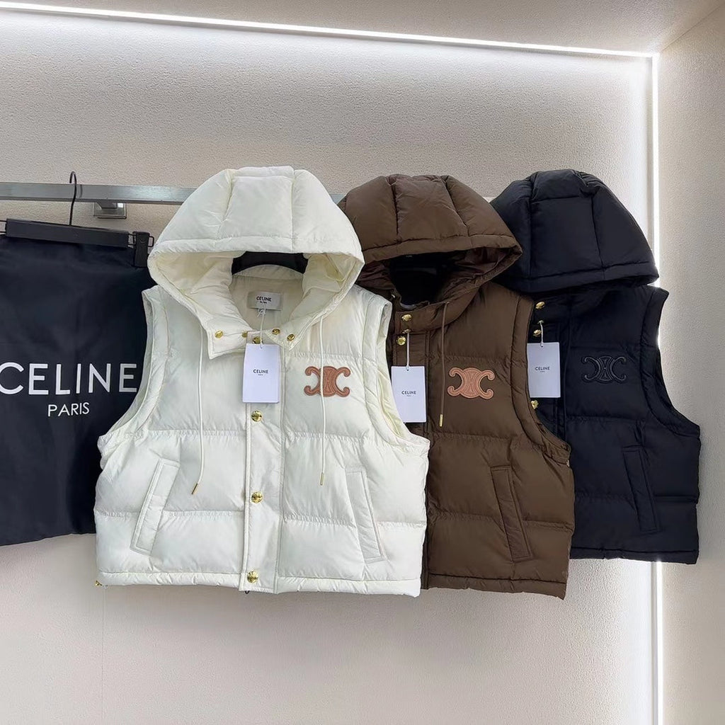 New Women Detachable Sleeve Puffer Cotton Jacket TZ1326091115