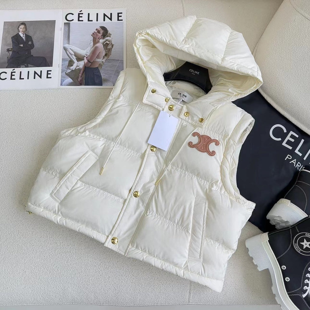 New Women Detachable Sleeve Puffer Cotton Jacket TZ1326091115