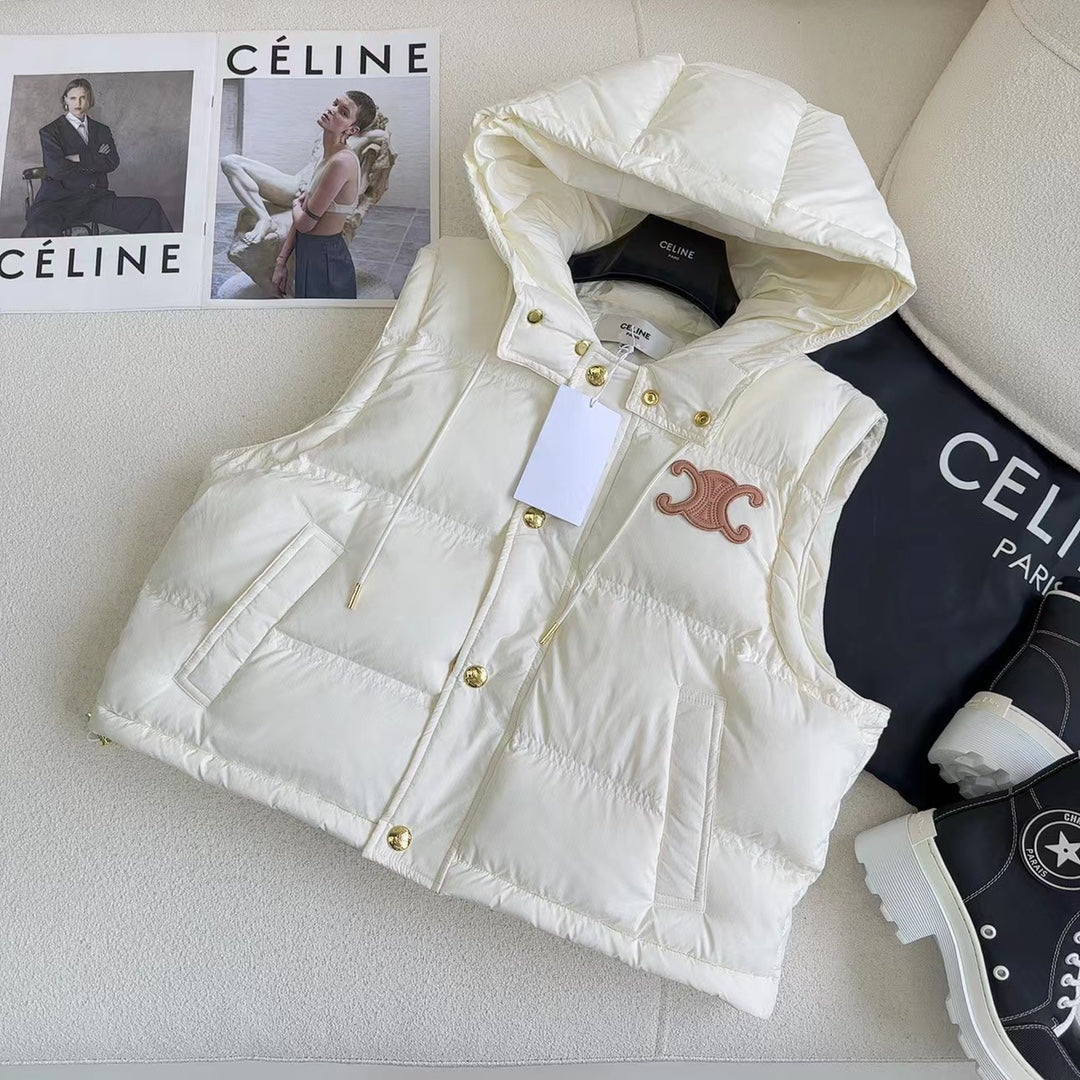 New Women Detachable Sleeve Puffer Cotton Jacket TZ1326091115