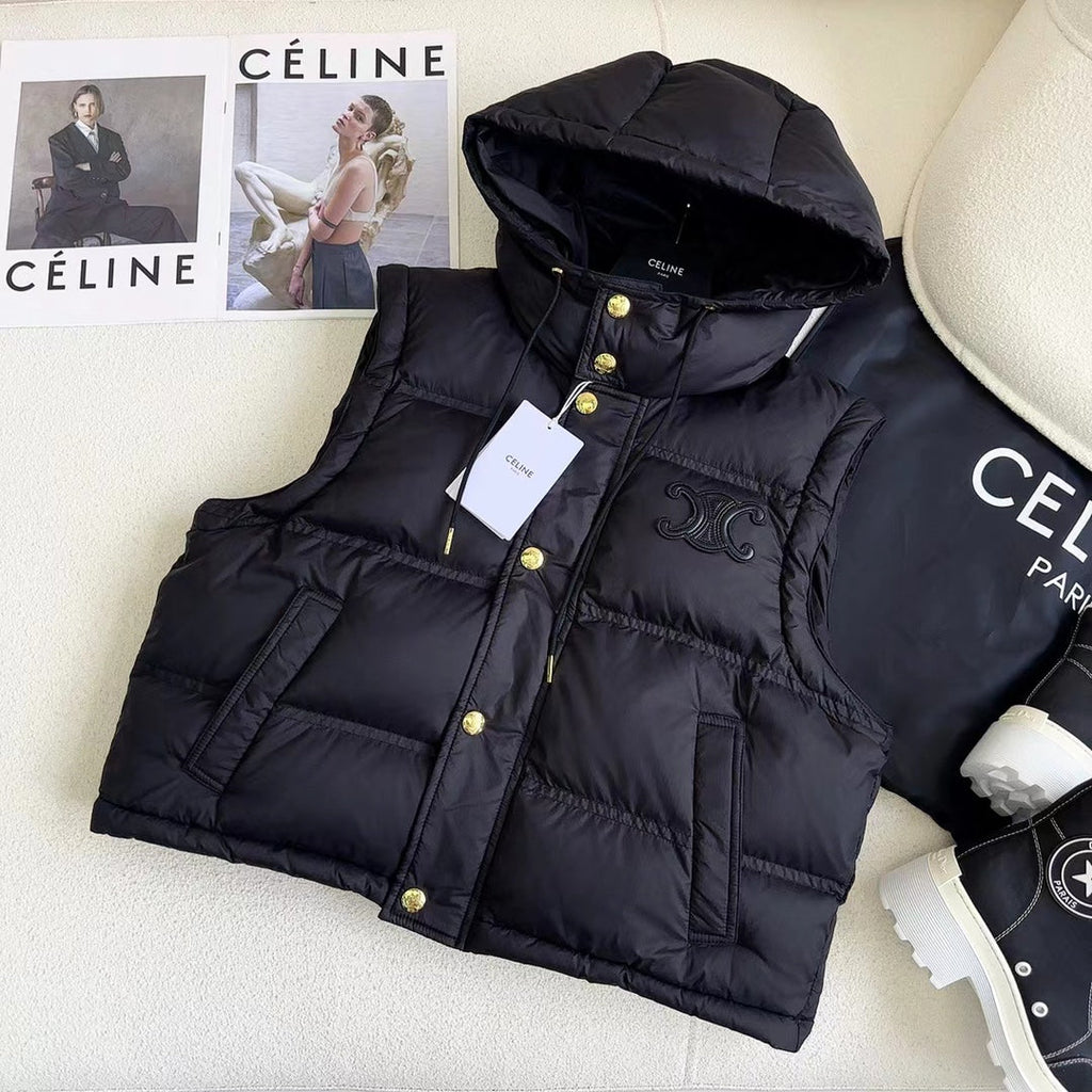 New Women Detachable Sleeve Puffer Cotton Jacket TZ1326091115