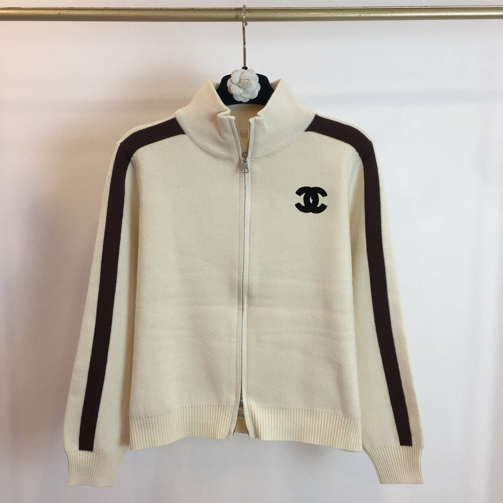 New Fashion Women CC Zip Knit Cardigan XC1326091122