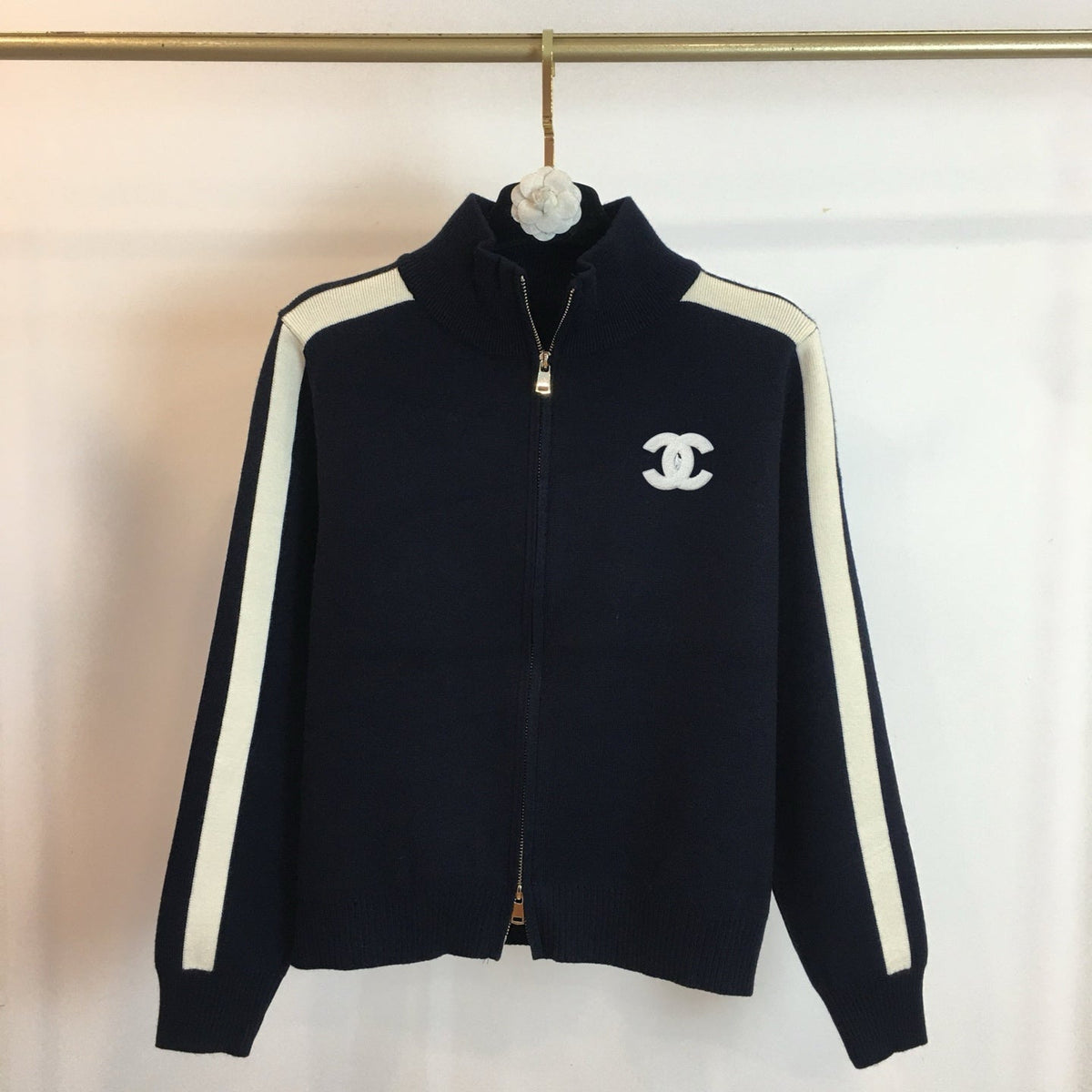 New Fashion Women CC Zip Knit Cardigan XC1326091122