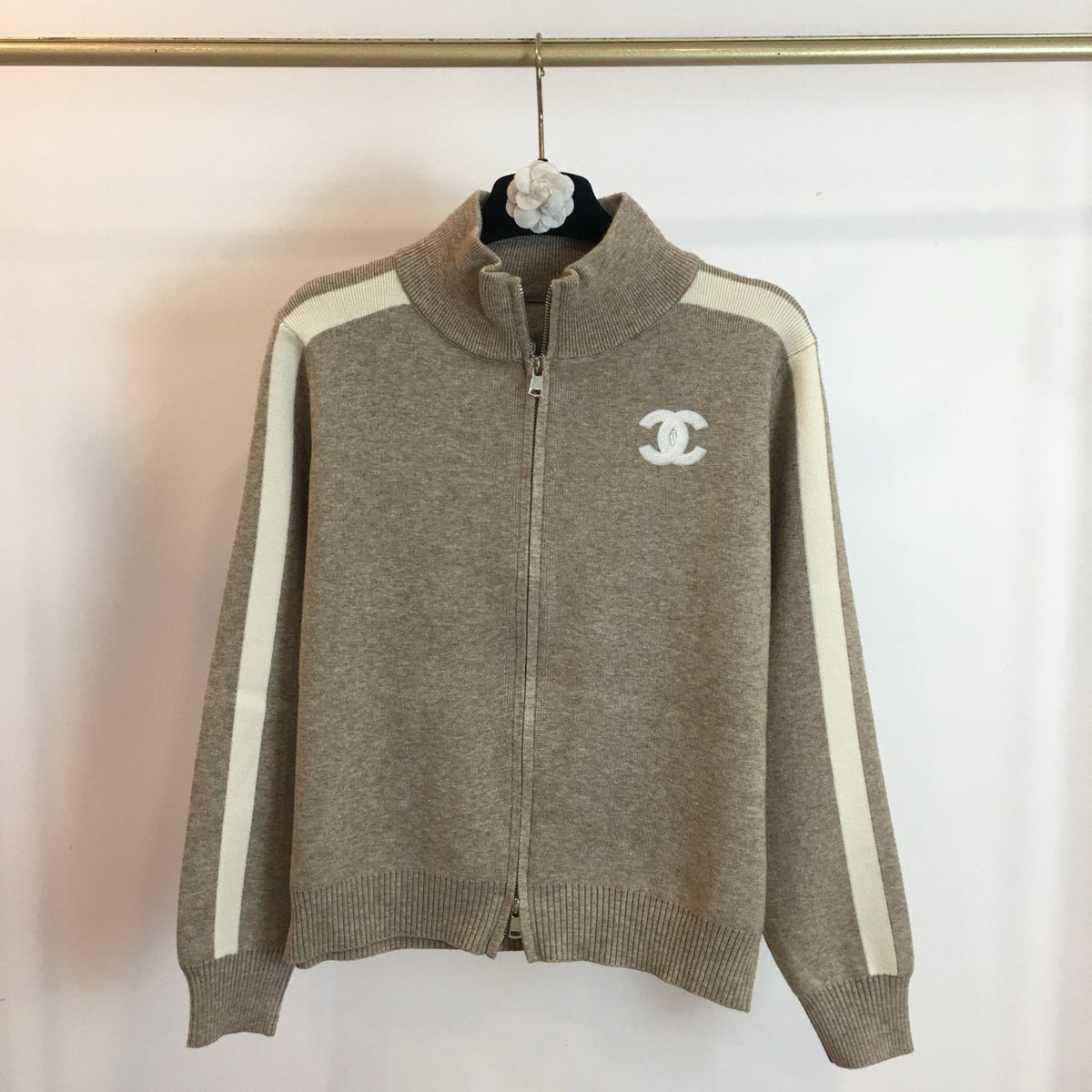 New Fashion Women CC Zip Knit Cardigan XC1326091122