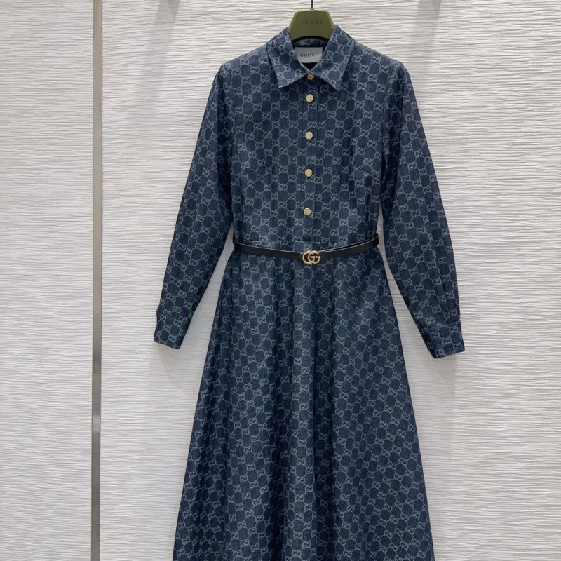 New Stylish Women's GG Denim Dress CQQ1326091706