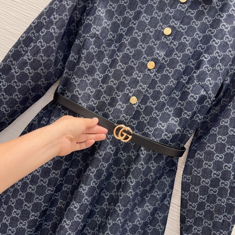 New Stylish Women's GG Denim Dress CQQ1326091706