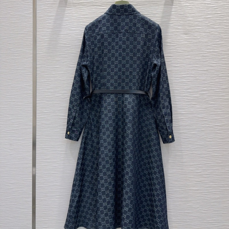 New Stylish Women's GG Denim Dress CQQ1326091706