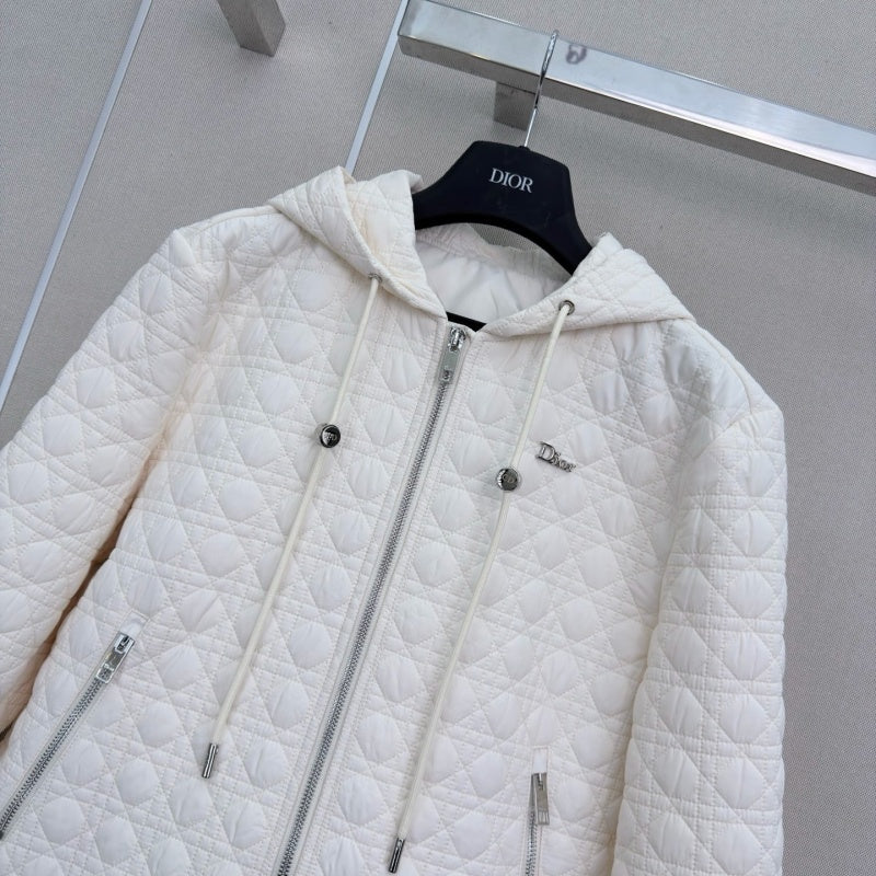 New Stylish Women's DIO Hooded Quilted Short Jacket CQQ1326091707