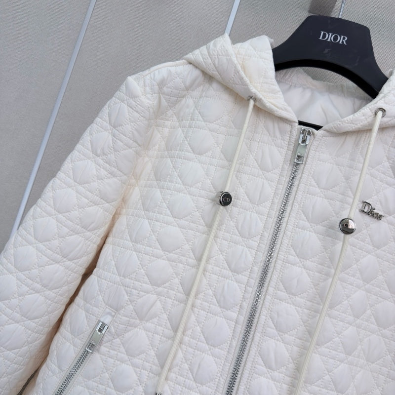 New Stylish Women's DIO Hooded Quilted Short Jacket CQQ1326091707