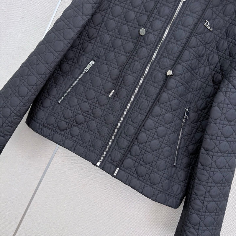 New Stylish Women's DIO Hooded Quilted Short Jacket CQQ1326091707