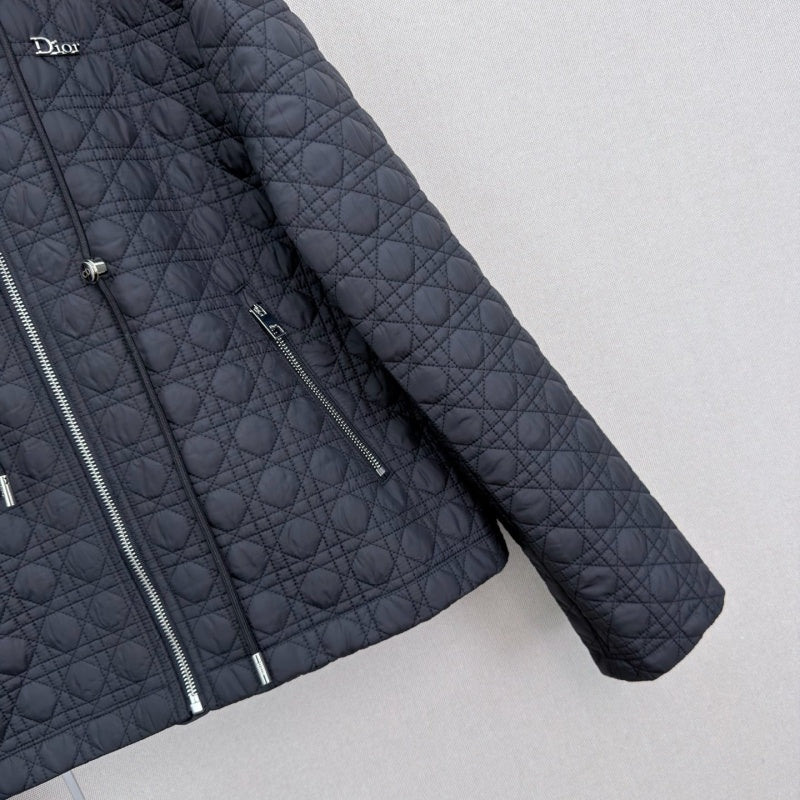 New Stylish Women's DIO Hooded Quilted Short Jacket CQQ1326091707