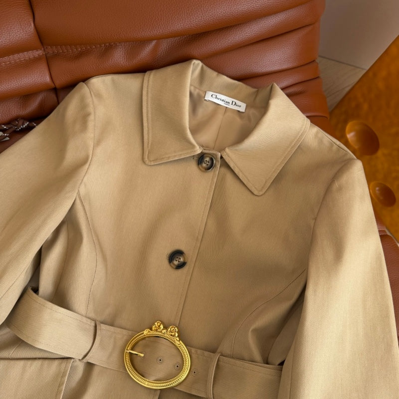 New Stylish Women's DIO Waist-tie Short Trench Coat CQQ1326091709