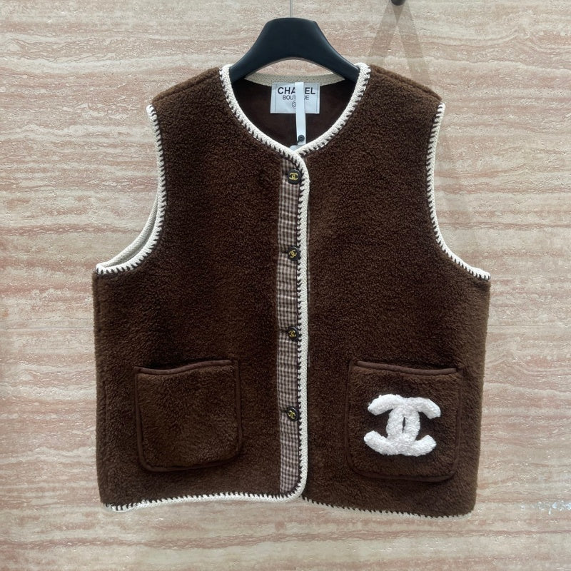 New Stylish Women's Tweed Style Fleece Vest CQQ1326091714