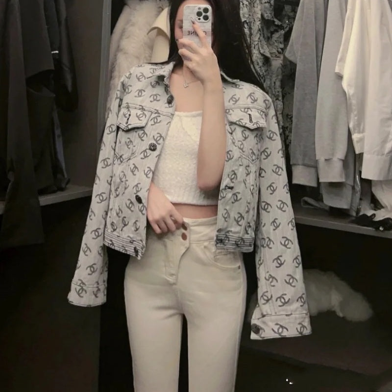New Stylish Women's CC Denim Jacket DM1326091716