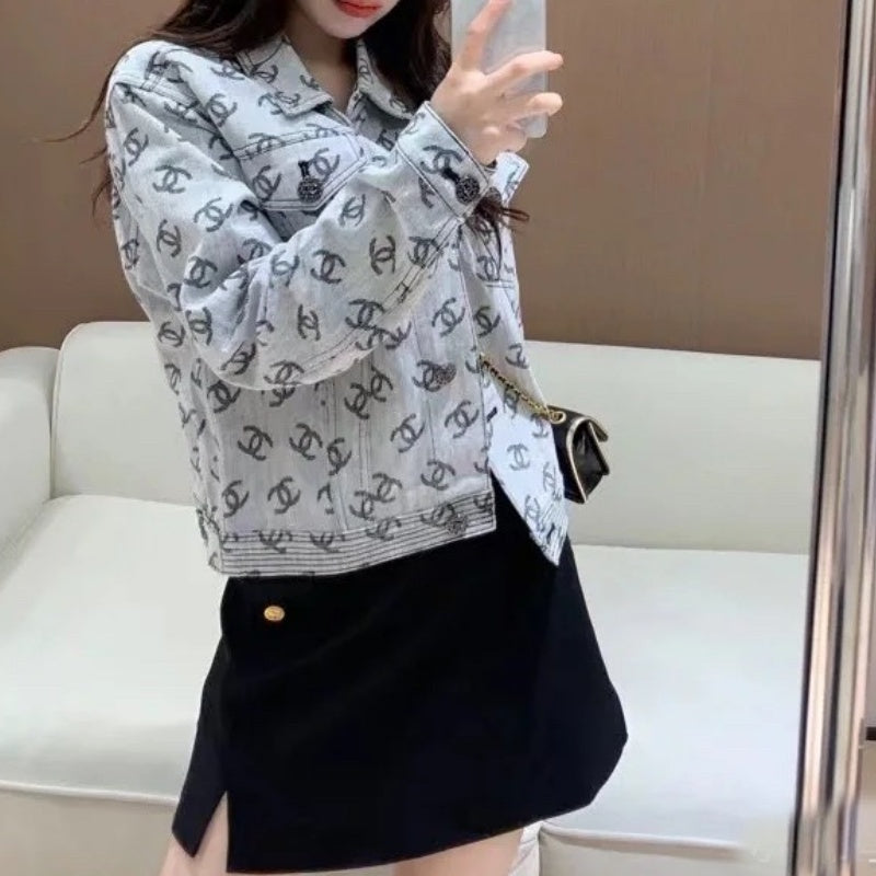 New Stylish Women's CC Denim Jacket DM1326091716