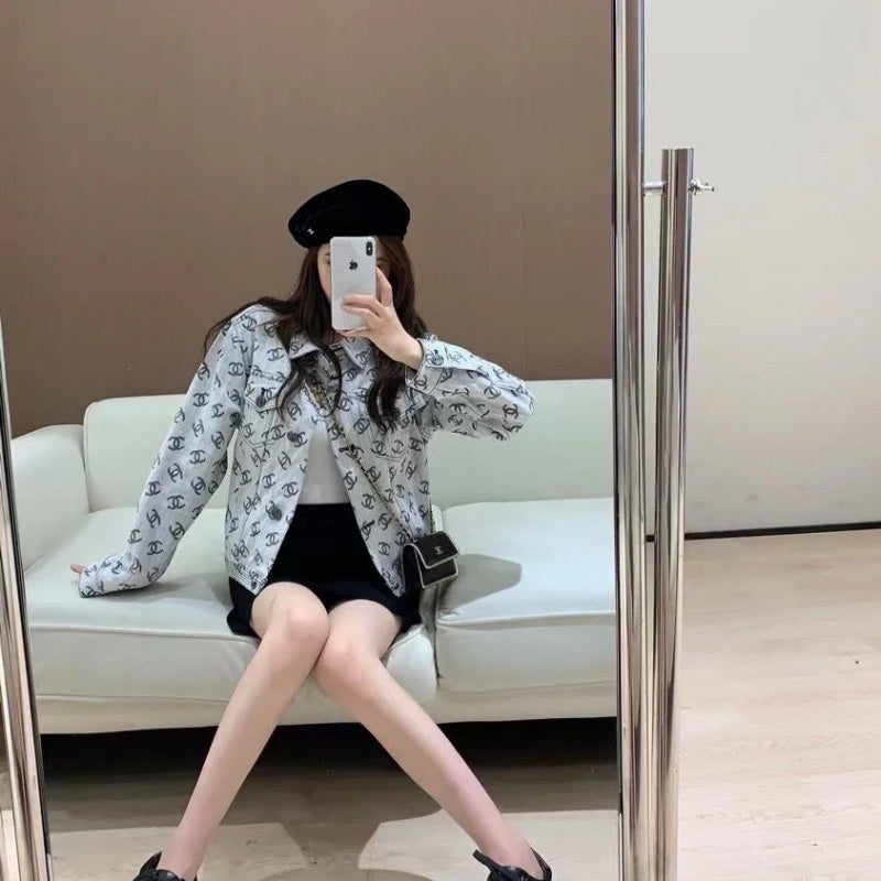 New Stylish Women's CC Denim Jacket DM1326091716