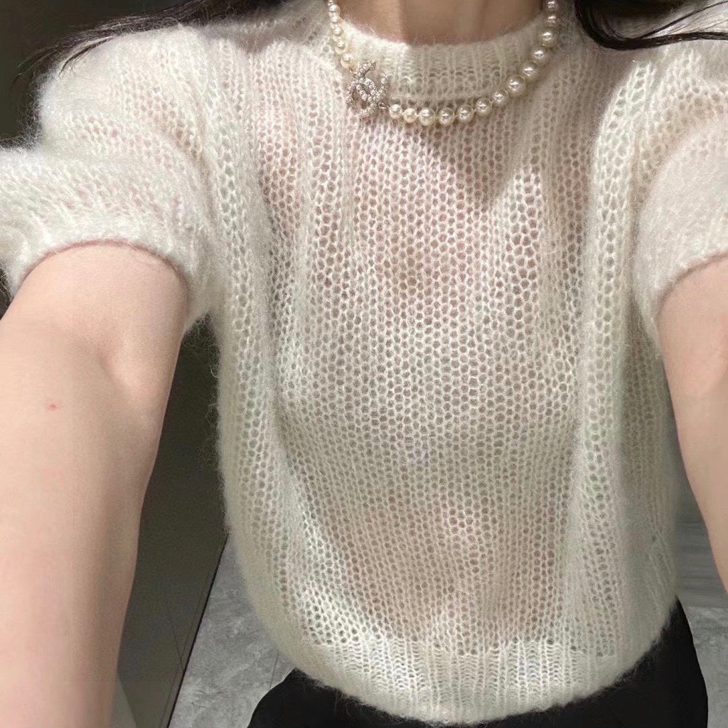 New Stylish Women's CC Pearl Necklace ZS1326091715