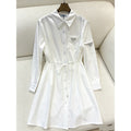 Women's  PRA New Fashion Drawstring Waist Shirt Dress DM1326091824