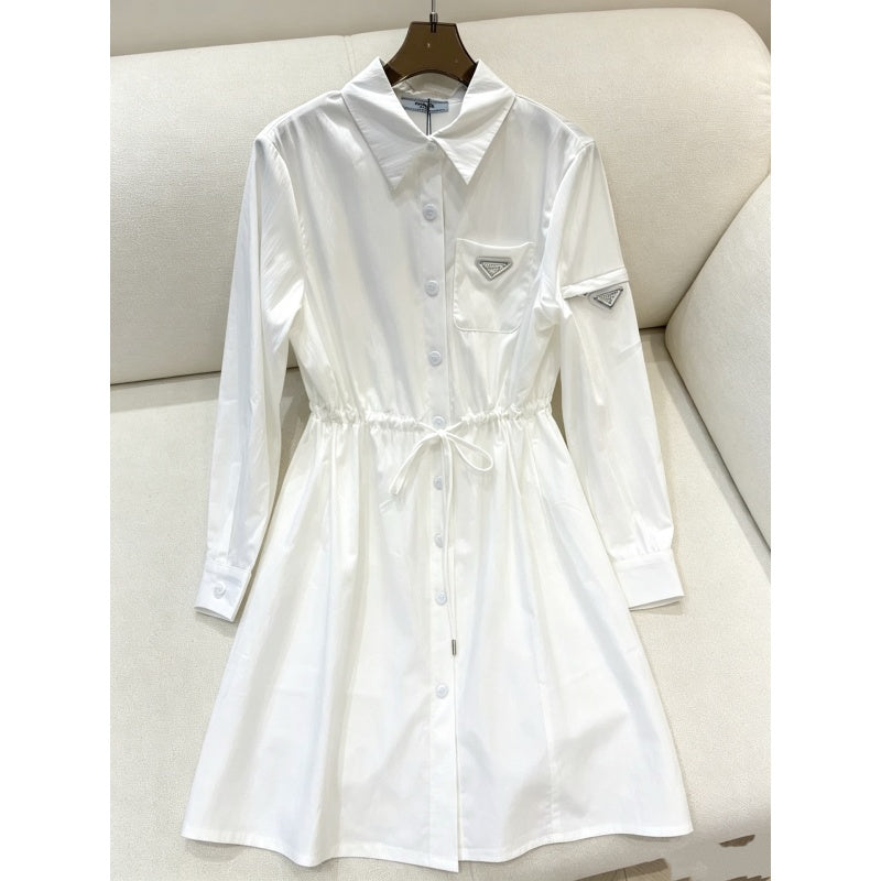 Women's  PRA New Fashion Drawstring Waist Shirt Dress DM1326091824