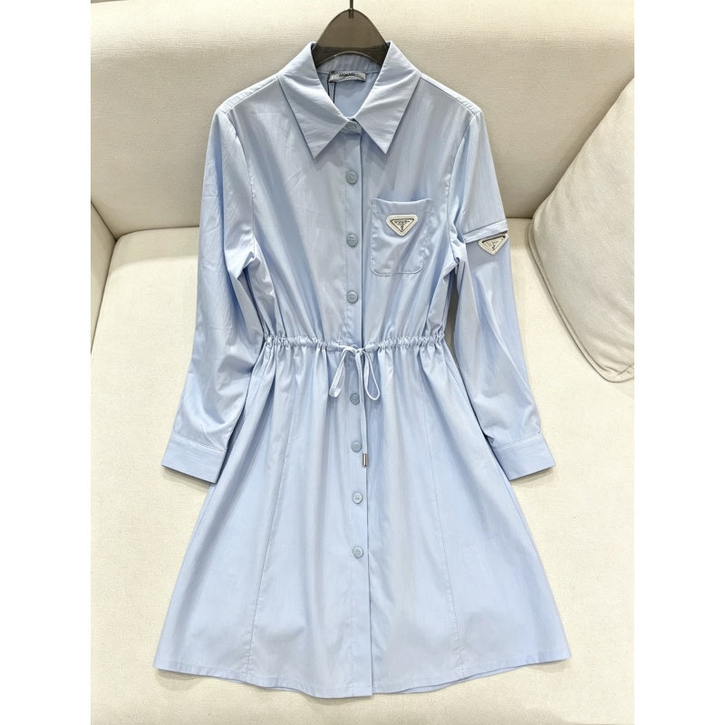 Women's  PRA New Fashion Drawstring Waist Shirt Dress DM1326091824