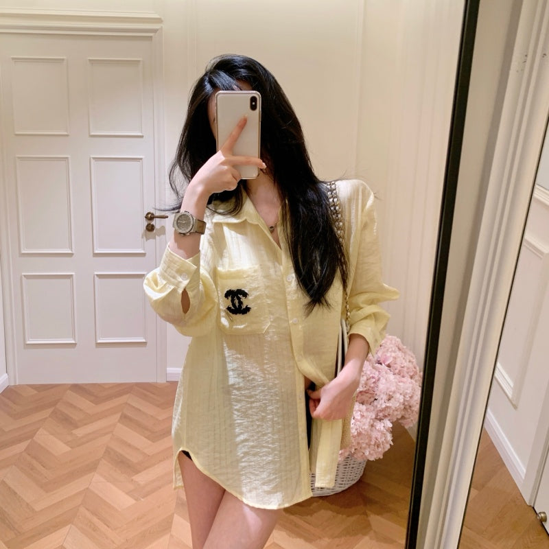 New Fashion Women's CC Long Sleeve Shirt DM1326091828