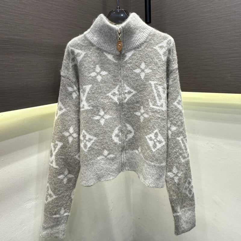 New Fashion Monogram Women's Knit Zip Cardigan DM1326092002